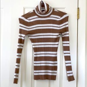 RIBBED TURTLENECK, fold over neck